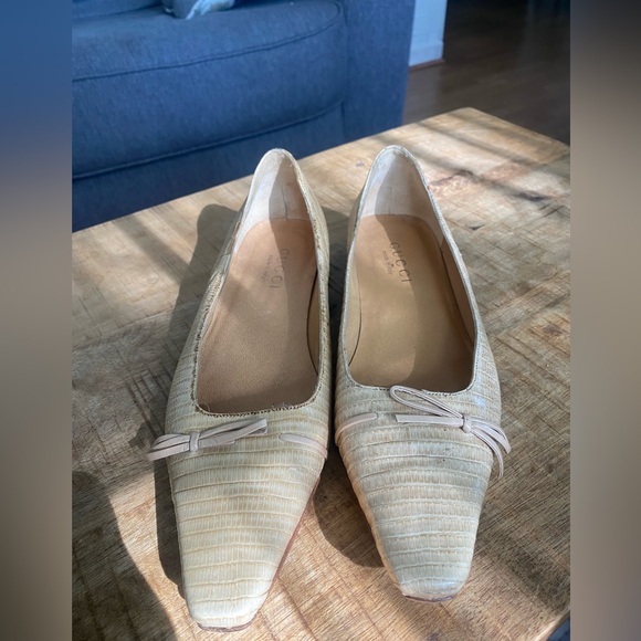 Gucci Leather Upper Former Flats Sz 6.5 - Picture 2 of 8
